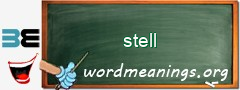 WordMeaning blackboard for stell